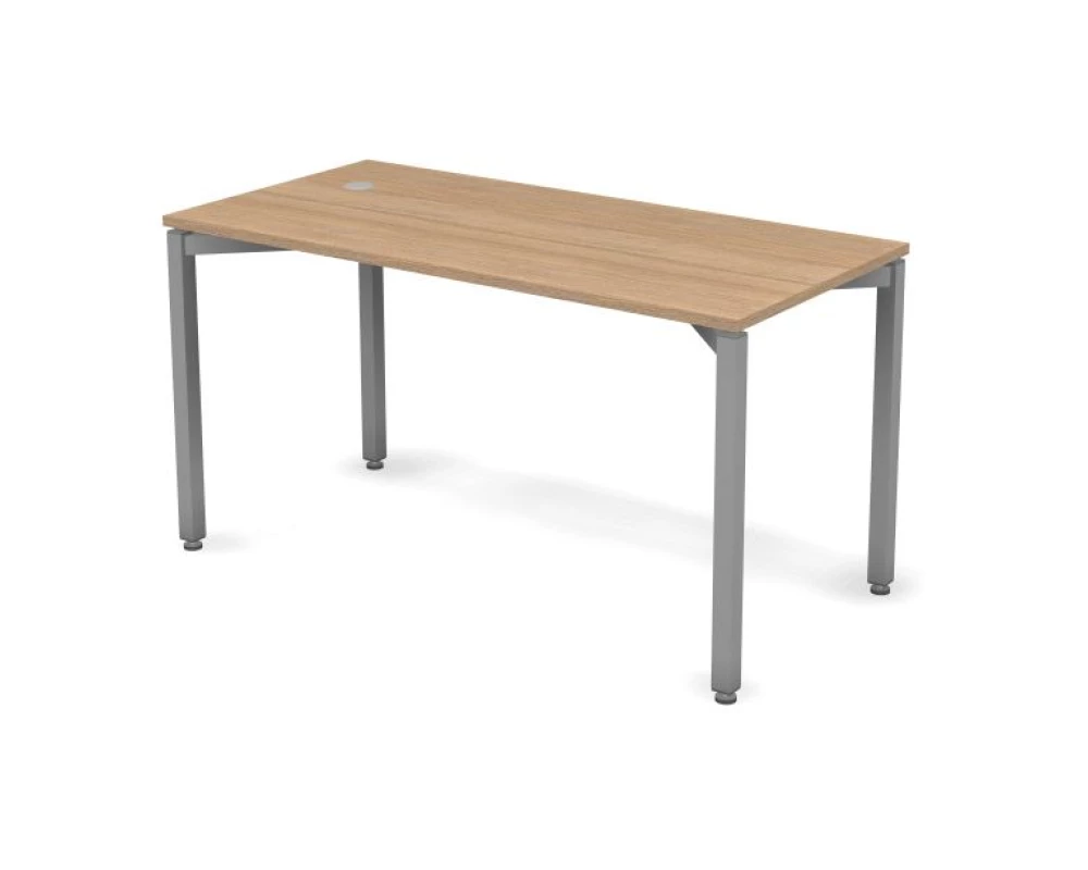Стол с кабель-каналом L 138х67х73,7 Smart Metal Дуб медовый/Алюминий
