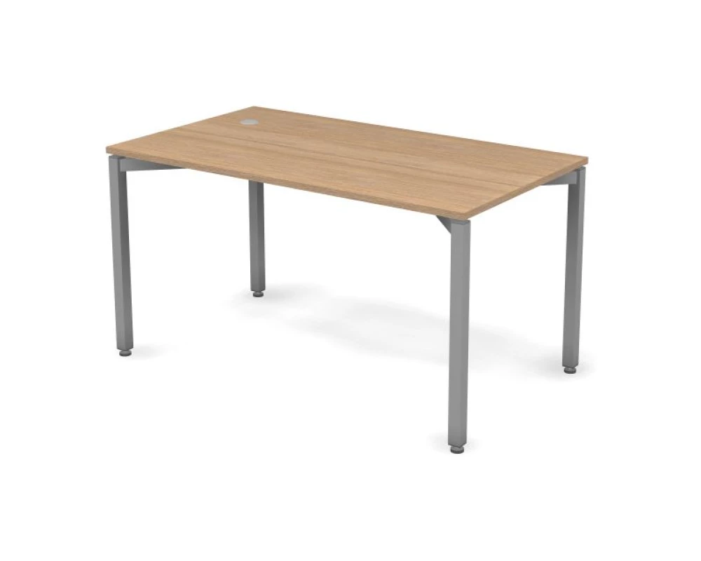 Стол с кабель-каналом L 138х78х73,7 Smart Metal Дуб медовый/Алюминий