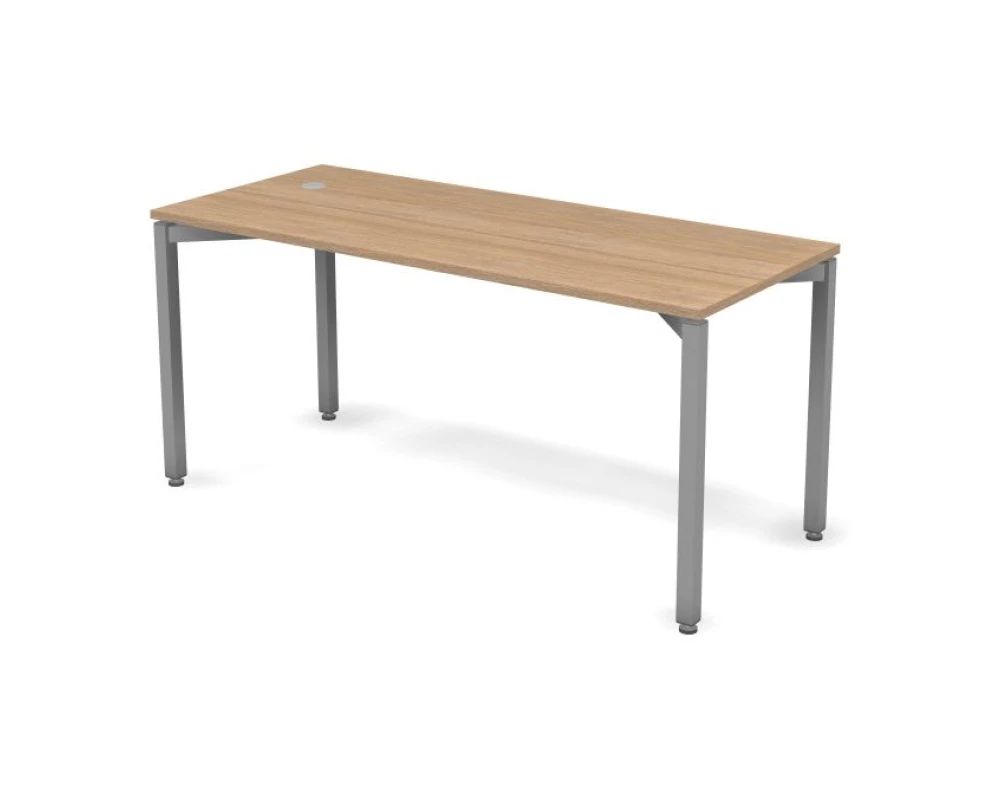 Стол с кабель-каналом L 158х67х73,7 Smart Metal Дуб медовый/Алюминий