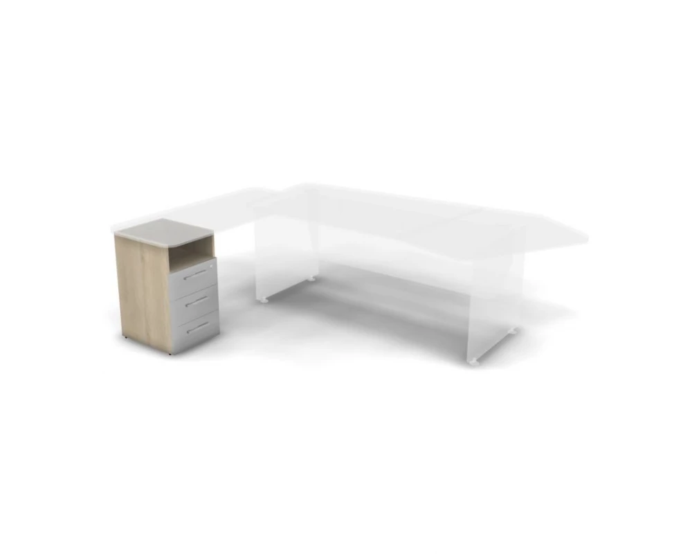 Тумба приставная универсальная 40,4х49,8х72,4 Smartex Акация светлая/Белый премиум