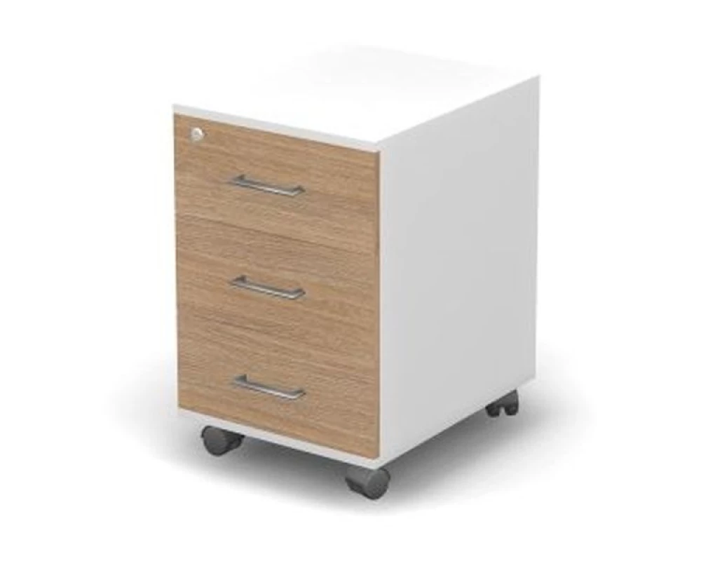 Тумба мобильная с замком 40,4x49,6x61,6 Trend (df) Дуб медовый/Белый