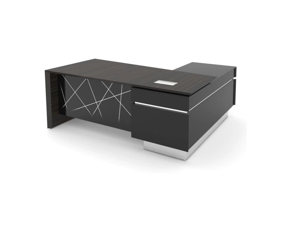 Рабочее место левое 206,4х178х78 Trevizo Венге/Черный глянец