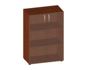 Шкаф широкий средний со стеклом (без топа) ФР-5.0+51.0*2+ЕС*2 Консул (лакированный) images