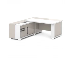 Стол с греденцией (беспроводная зарядка, 2xUSB, розетка) 1835х2016х750 Grace images