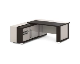 Стол с греденцией (беспроводная зарядка, 2xUSB, розетка) 1835х2016х750 Grace images