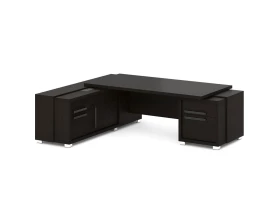 Стол с тумбой и греденцией (беспроводная зарядка, 2xUSB, розетка) 2470х2016х750 Grace images