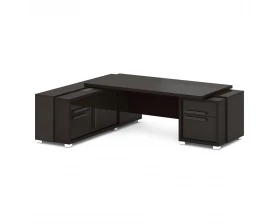 Стол с тумбой и греденцией (беспроводная зарядка, 2xUSB, розетка) 2470х2016х750 Grace images