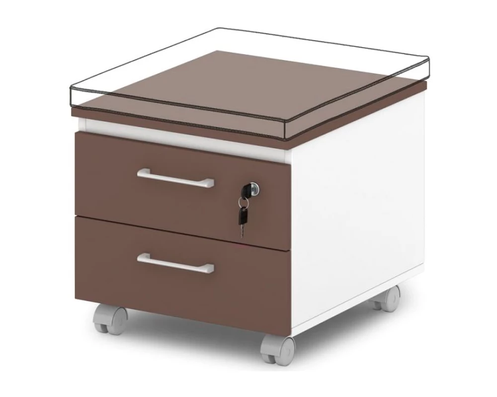 Тумба подкатная низкая с замком на первый ящик Sentida