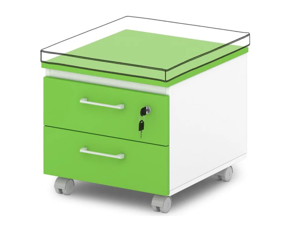 Тумба подкатная низкая с замком на первый ящик Sentida