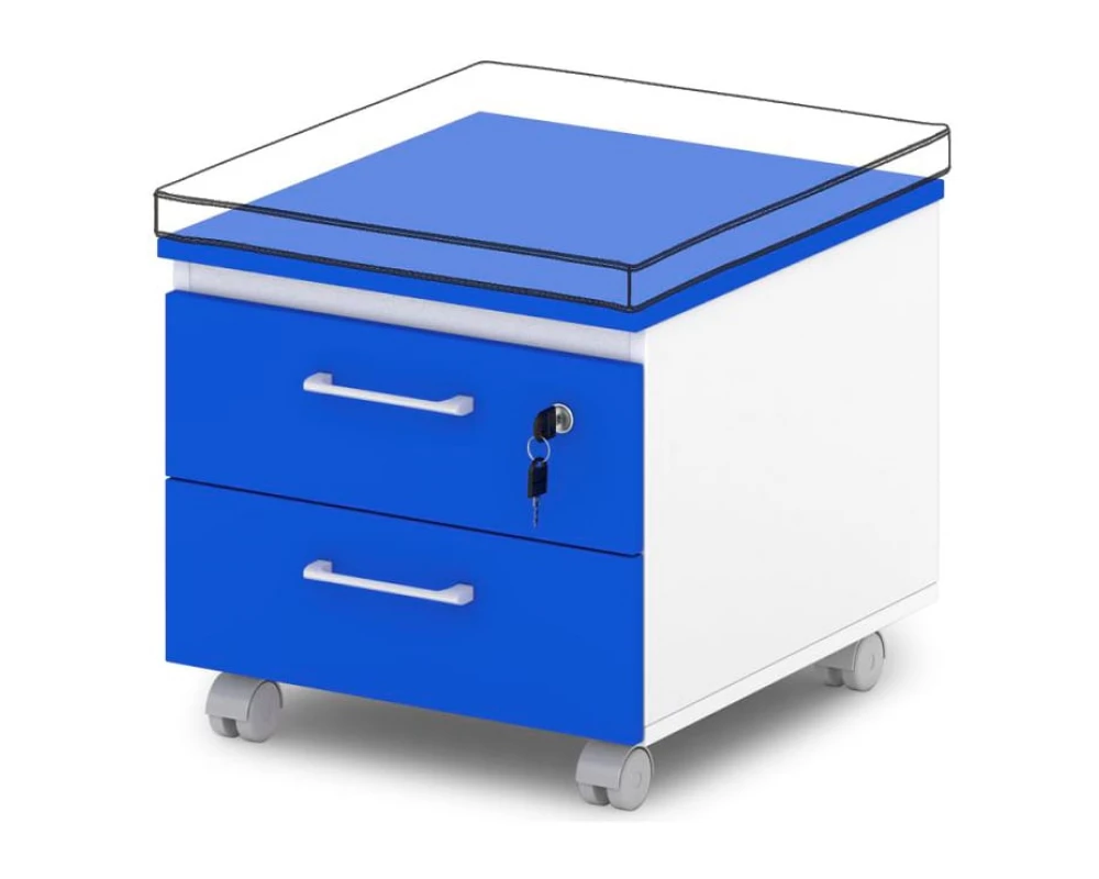 Тумба подкатная низкая с замком на первый ящик Sentida