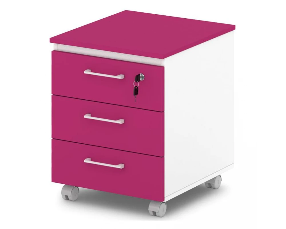 Тумба подкатная с замком на первый ящик Sentida