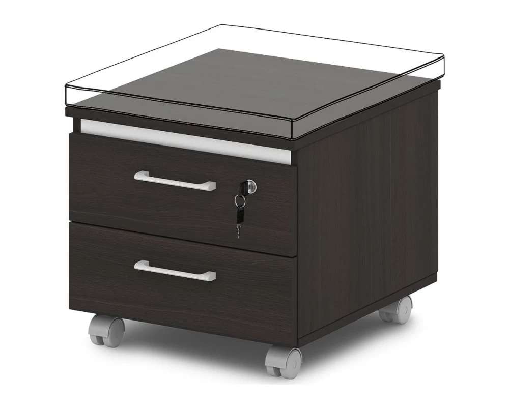 Тумба подкатная низкая с замком на первый ящик Sentida