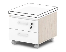 Тумба подкатная низкая с замком на первый ящик Sentida images