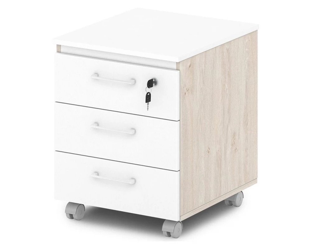 Тумба подкатная с замком на первый ящик Sentida