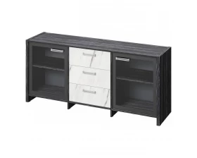 Тумба с 2 дверьми в алюминевом профиле и 3 ящиками Festus images