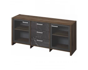 Тумба с 2 дверьми в алюминевом профиле и 3 ящиками Festus images