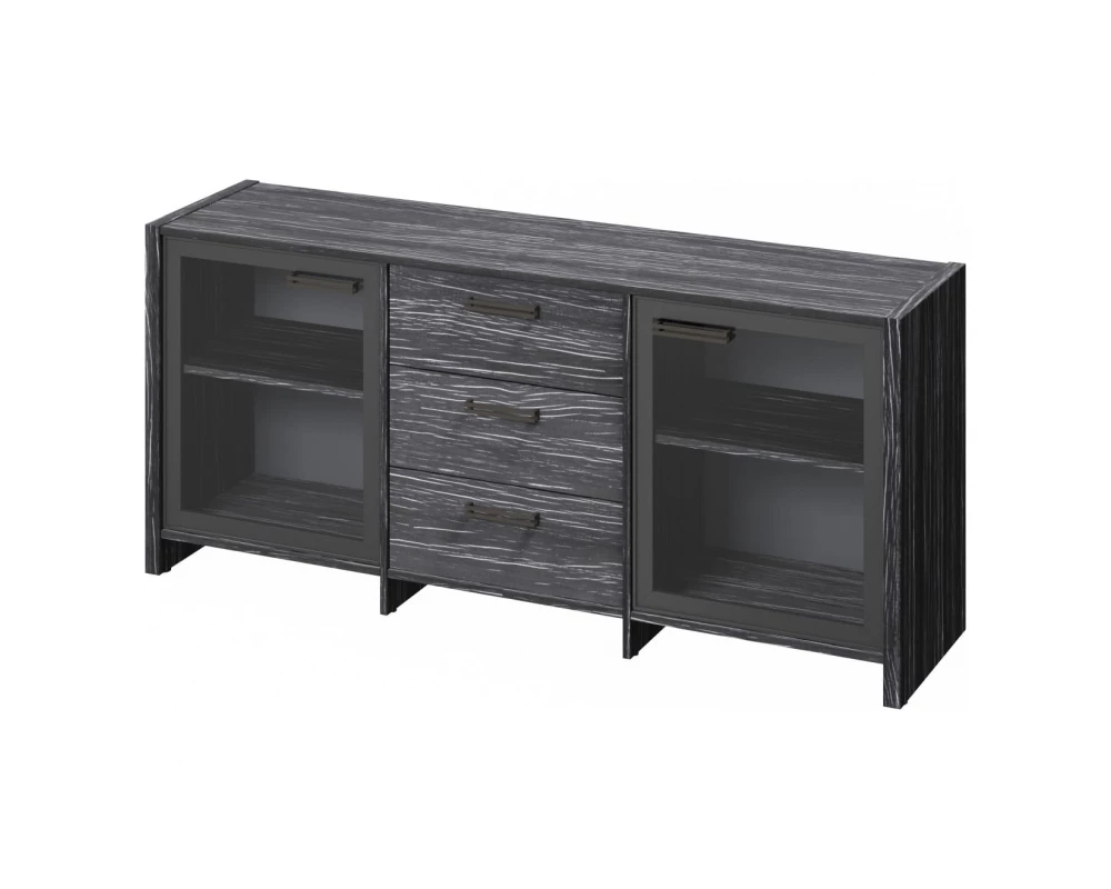 Тумба с 2 дверьми в алюминевом профиле и 3 ящиками Festus