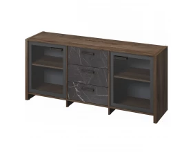 Тумба с 2 дверьми в алюминевом профиле и 3 ящиками Festus images