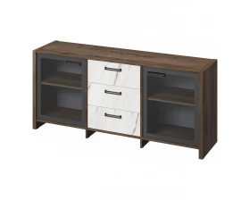 Тумба с 2 дверьми в алюминевом профиле и 3 ящиками Festus images