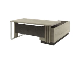 Стол руководителя с опорной тумбой и металлической опорой Z-418л.0000* Вестар / Vestar images