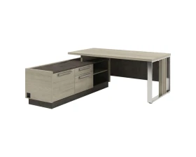 Стол руководителя с опорной тумбой и металлической опорой Z-418л.1000* Вестар / Vestar images