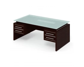 Стол руководителя ПК-ДПК-СТ200Х100СМ/ПТ2-В4 Дипломат-кристалл images