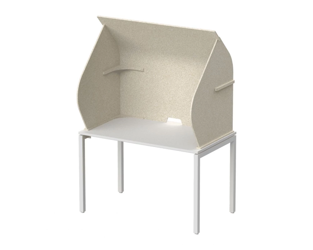 Кабина-капсула с фигурными боковыми стенками 118х72х140 Forest Office Лебединый пух