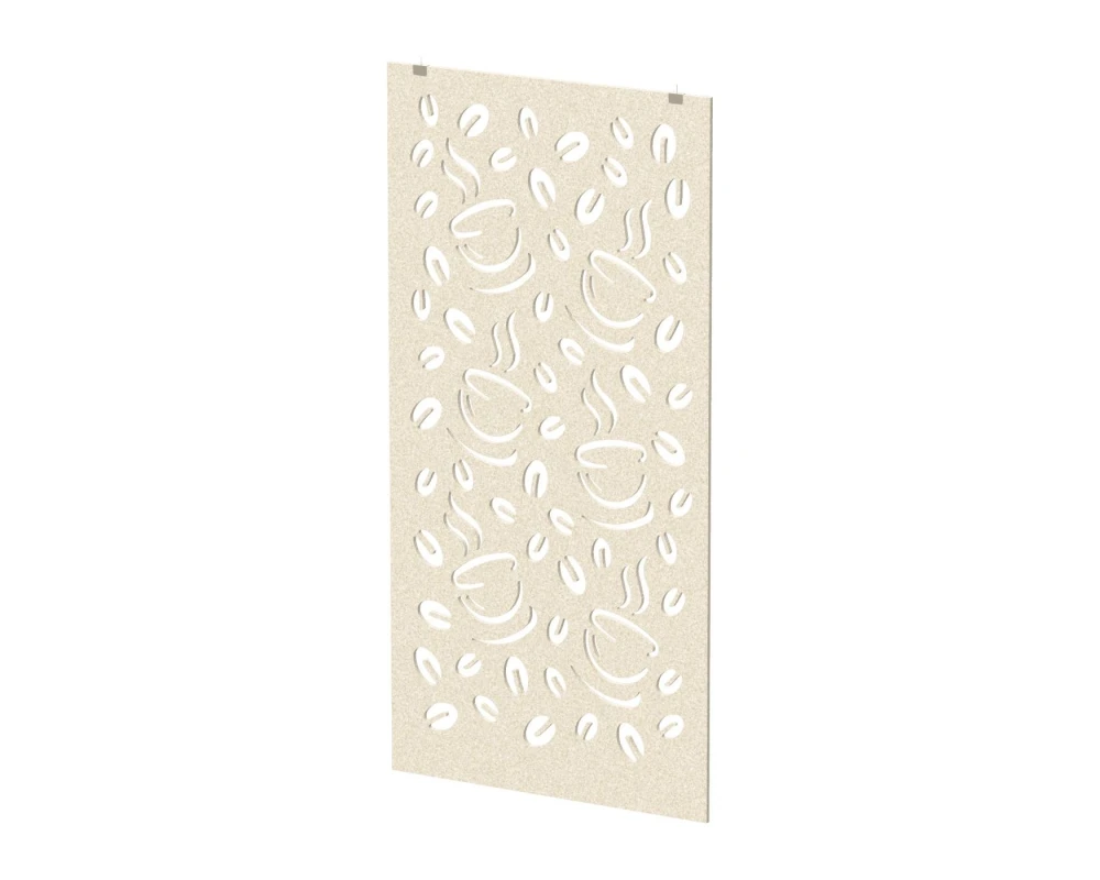 Перегородка с декором "Кофе" 120х1,2х240 Forest Office Лебединый пух