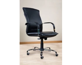 Кресло БЕРЛИН Д, кожа, хром images