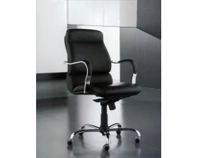 Кресло КОМФОРТ Д, кожа, хром images