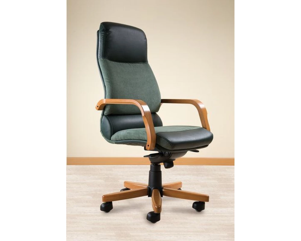 Кресло КОМФОРТ П, комб, дерево