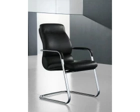 Кресло КОМФОРТ В, кожа, хром images