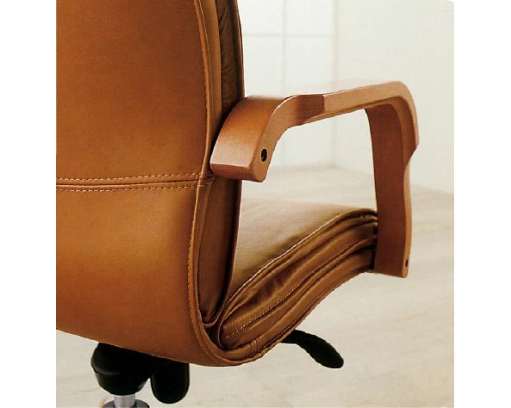 Кресло ЛОНДОН Д, кожа, дерево
