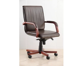 Кресло ЛОНДОН Д, кожа, дерево images