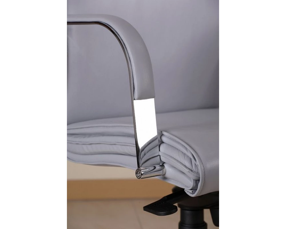 Кресло ЛОНДОН П, кожа, хром