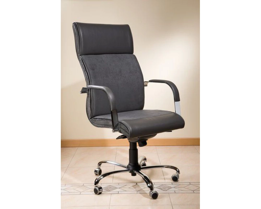 Кресло ЛОНДОН П, комб, хром