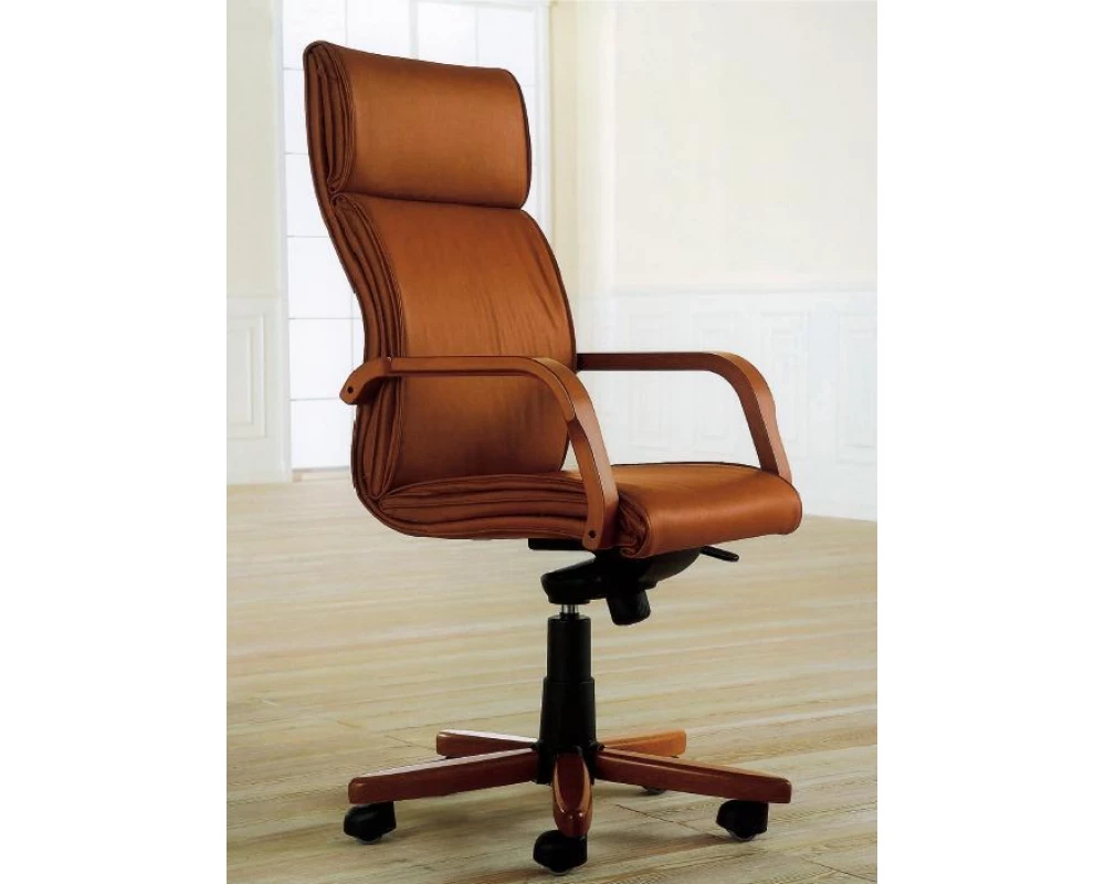 Кресло ЛОНДОН П, кожа, дерево