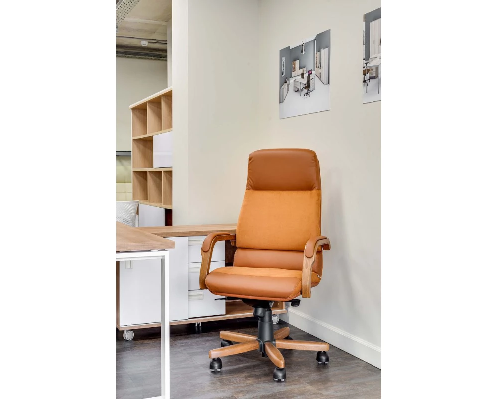 Кресло КОМФОРТ П, комб, дерево