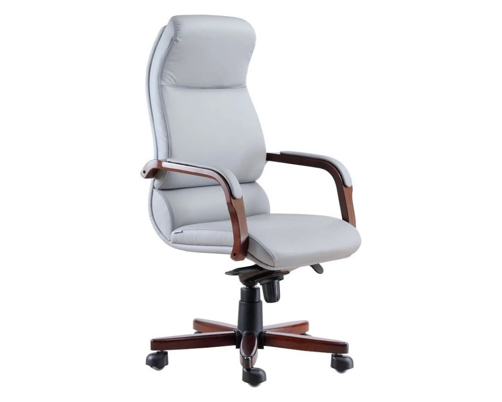 Кресло КОМФОРТ П, кожа, дерево