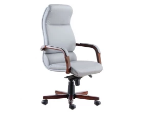 Кресло КОМФОРТ П, кожа, дерево images