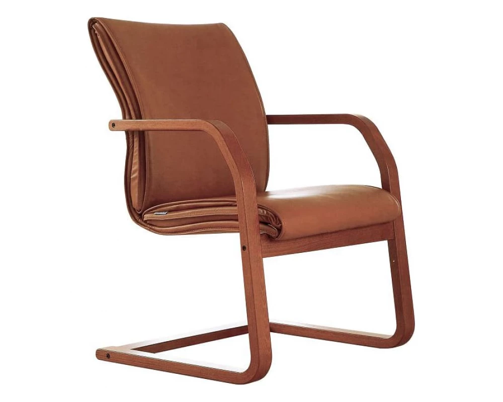 Кресло ЛОНДОН В, кожа, дерево