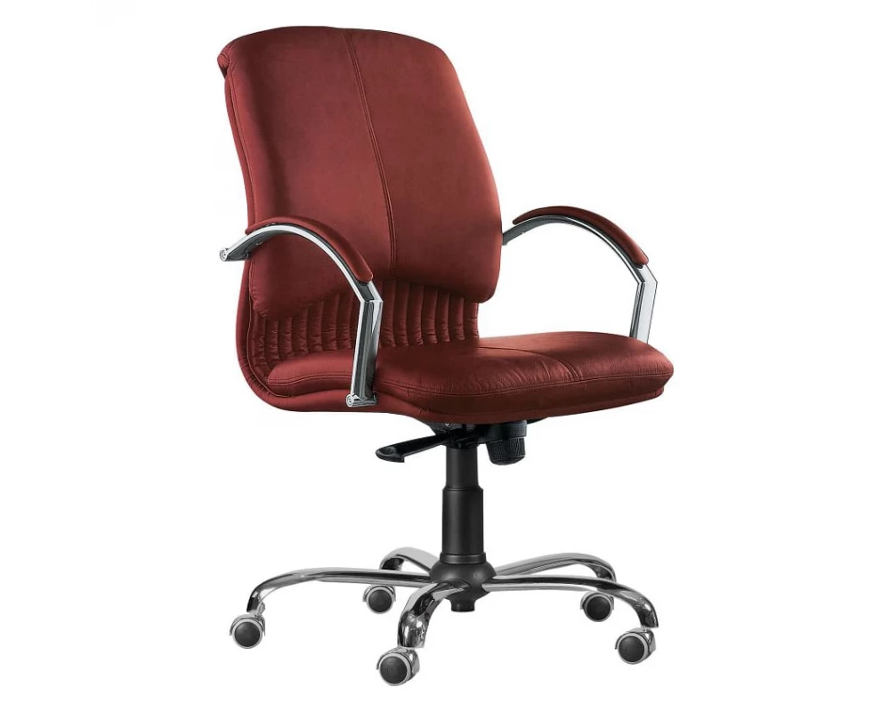 Кресло МАРА Д, кожа, хром