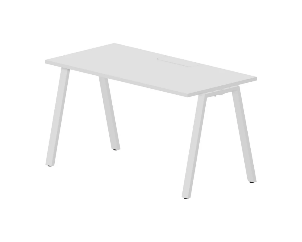 Стол на каркасе 1380х680х750 (меламиновый аутлет) Arena Белый/Белый