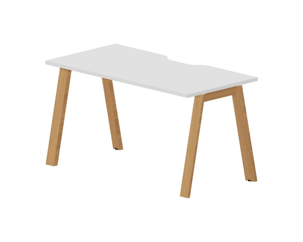 Стол письменный 140х70х75 (с эрго. вырезом) Artwood Белый/Бук