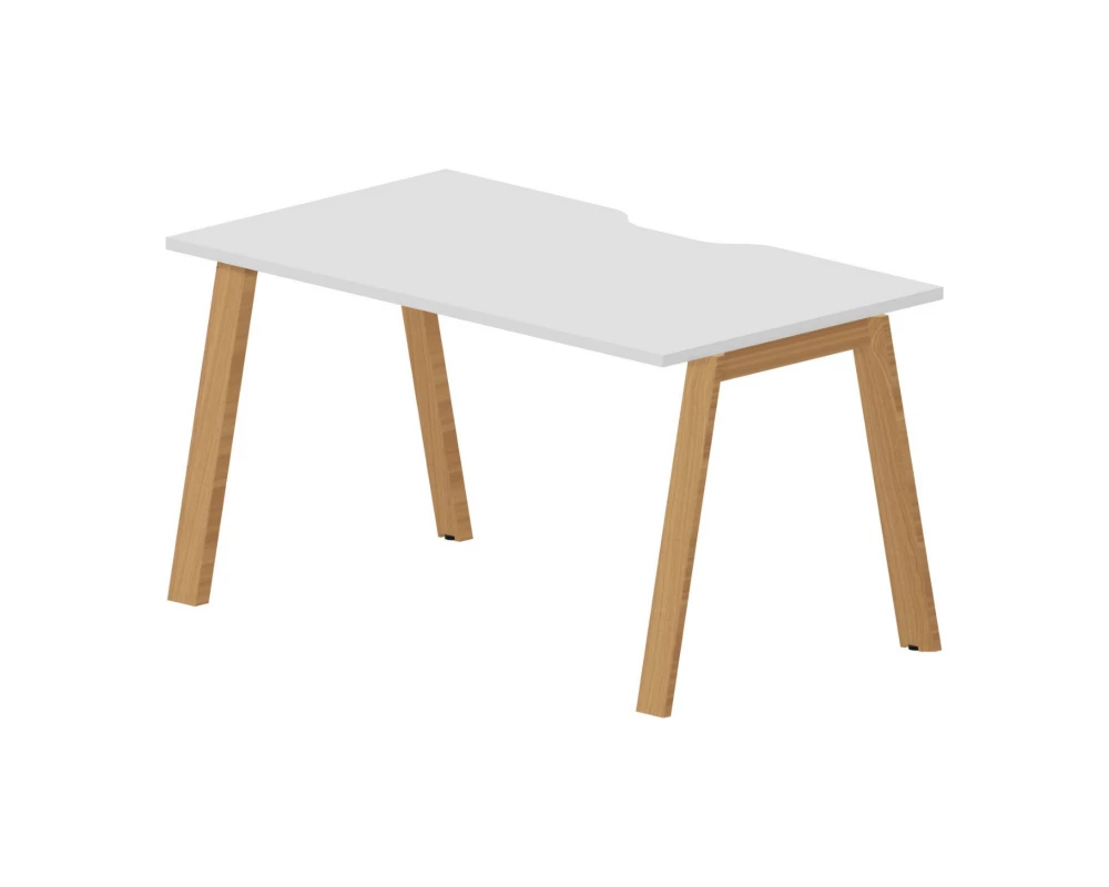 Стол письменный 140х80х75 (с эрго. вырезом) Artwood Белый/Бук