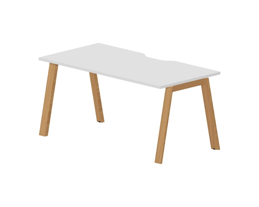 Стол письменный 160х80х75 (с эрго. вырезом) Artwood Белый/Бук