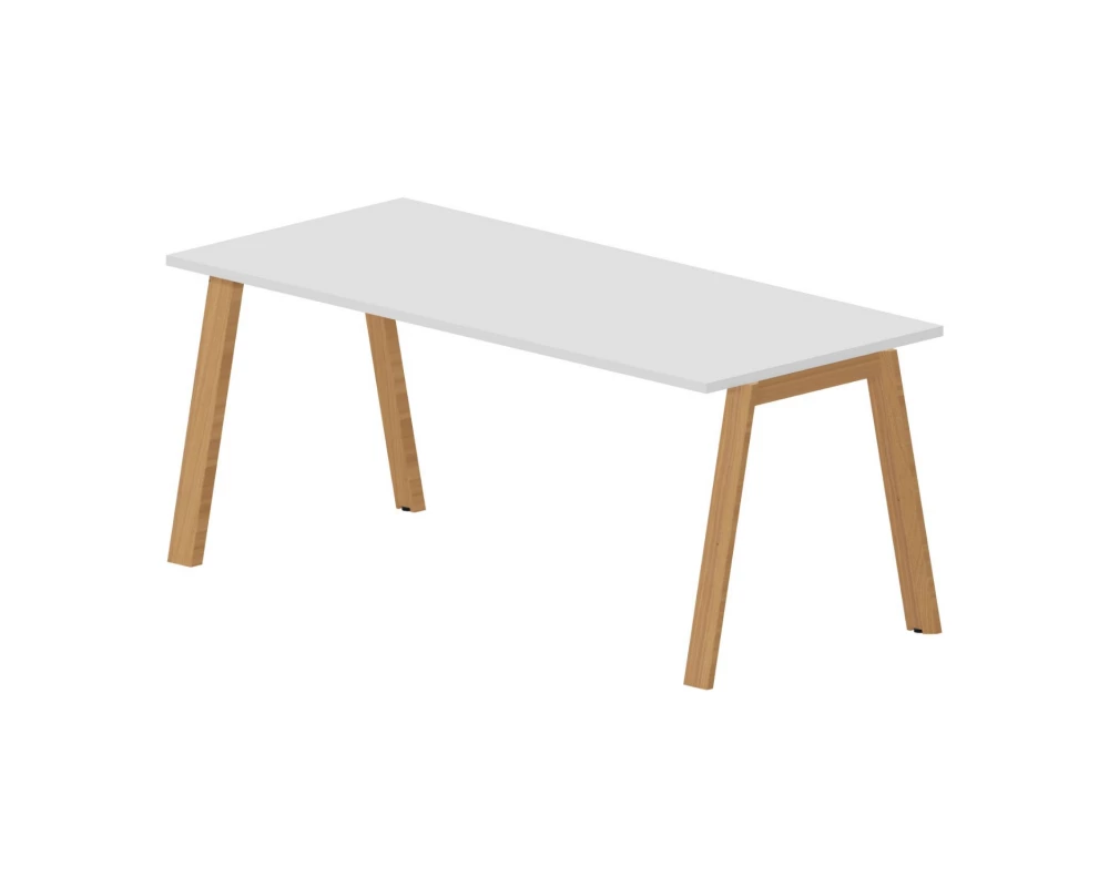 Стол письменный 180х80х75 (без отверстий) Artwood Белый/Бук