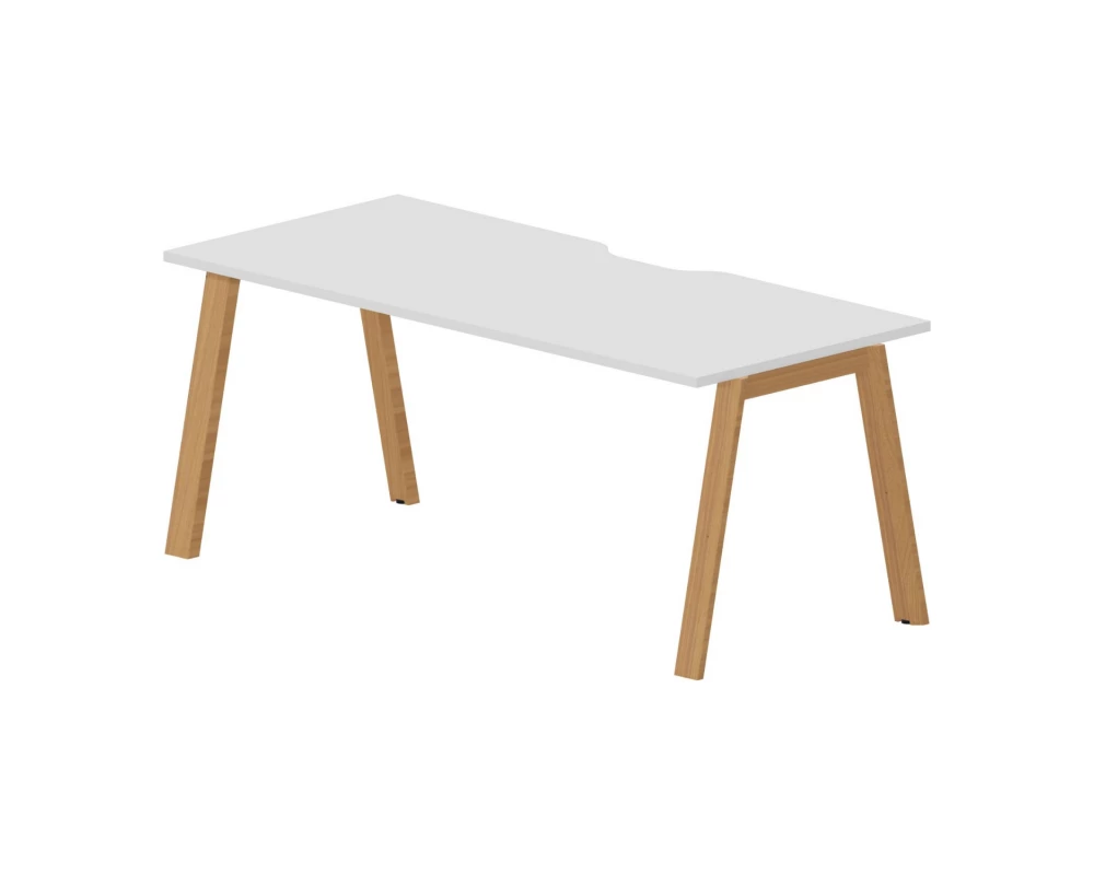 Стол письменный 180х80х75 (с эрго. вырезом) Artwood Белый/Бук