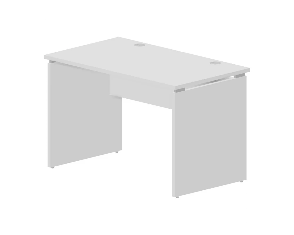 Стол письменный 1180х680х750мм (2 громмета) Domino Белый/Белый