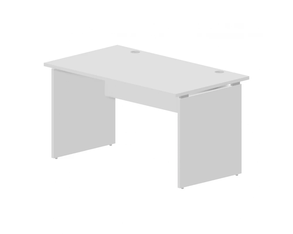 Стол письменный 1380х780х750мм (2 громмета) Domino Белый/Белый